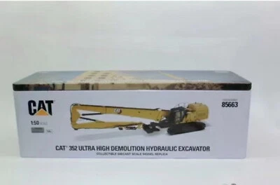 DM 1/50 Cat 352 Ultra High Demolition Hydraulic Excavator Diecast Model 85663  - Image 1 of 4