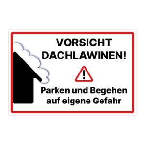 Roof Avalanche Warning Shield 7 7/8x11 13/16in Weatherproof Alu/Dipond Dac - Picture 1 of 7