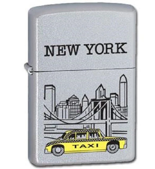 Zippo Genuine Refillable Cigarette Lighter New York #10 New Box Rare Taxi Yellow