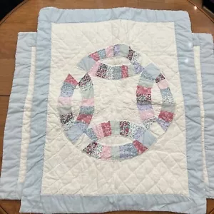 Juego de 2 fundas de almohada de edredón vintage hechas a mano diseño circular de 29” X 24” - Imagen 1 de 4