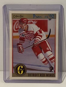 1991-92 O-Pee-Chee Premier Nicklas Lidstrom Rookie Card #163