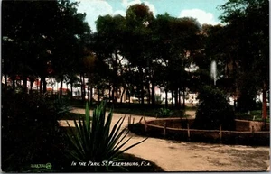 Postal de colección de San Petersburgo Florida FL en el parque años 1910 - Imagen 1 de 2