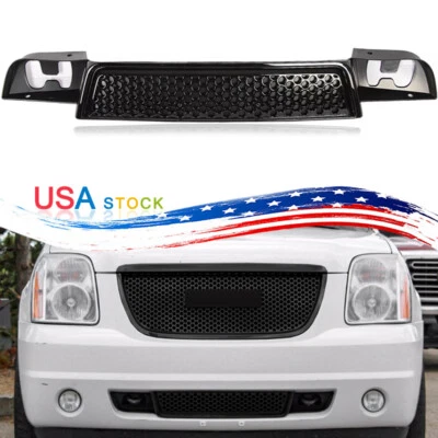 Front Bumper Lower Grille Grill US Gloss Black For GMC Yukon XL Denali 2007-2014 - Image 1 of 4