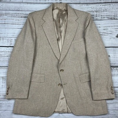 Abrigo Deportivo Levi Strauss Tweed Clásicos a Medida 42R Vintage Beige Blazer Chaqueta Foto 1 de 4