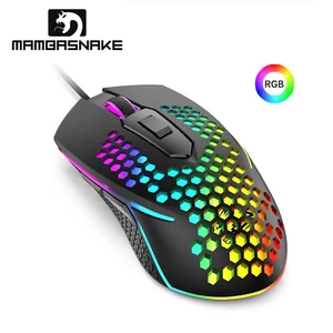 Wired Lightweight Gaming Mouse Rainbow LED Backlit 3200 DPI for PC,Xbox,PS4 - Picture 1 of 19