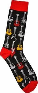 Aim Gifts Gitarrensocken für Herren, Größe 10-13, Farbe schwarz, Stil #16310B - Bild 1 von 1
