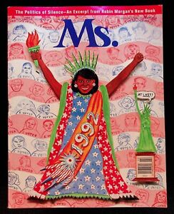 VINTAGE Ms. Magazine September October 1992 Feminism Statue of Liberty Art Cover