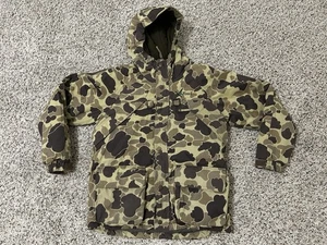 Boys Youth Cabelas Dri-fowl Camo Jacket Size Large Hooded Full Zip And Snap - Picture 1 of 14