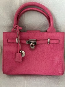 Ri2K top handle Handbag In Soft Pebble Pink Leather. From John Lewis. New - Picture 1 of 5
