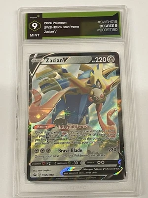 Zacian V SWSH018 Pokemon Card SWSH Sword Shield Black Star Promo Graded 9 Mint! - Image 1 of 2