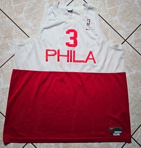 Nike Philadelphia Sixers Allen Iverson #3 Swingman Basketball Jersey Men's 5XL - Picture 1 of 13