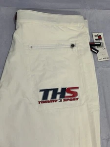 Y2K Tommy Hilfiger Sport Cargo Pants White NWT Large Adjustable Belt Vintage - Picture 1 of 13