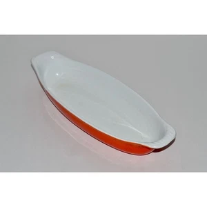 Red Enamel FE Descoware Cast Iron Casserole, Flame Orange Descoware made Belgium - Picture 1 of 10