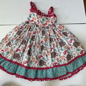 Jelly the Pug elephant Ellie Sassy Pink Blue twirl dress Easter - Picture 1 of 8