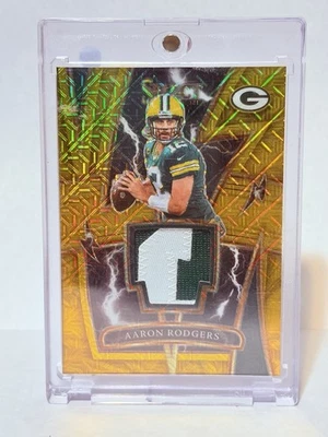 Panini Select 2021 raro Aaron Rodger’s Gold Prizm & #Jersey muestra 02/10 SP-ARO Foto 1 de 2