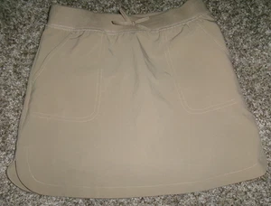 Nautica Girl's Easy Care Stretch Knit Khaki School Uniform Skort Size 8 - Picture 1 of 4