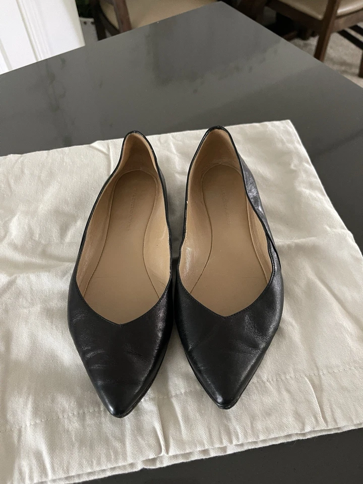 Balenciaga Paris Leather Ballet Flats - Image 1 of 4
