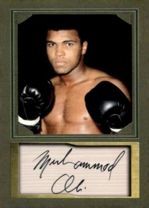 TARJETA AUTÓGRAFA FACSÍMIL RETRATO MUHAMMAD ALI ACEO - Imagen 1 de 2
