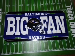 Baltimore Ravens License plate NFL NEW Vintage BIG FAN - Picture 1 of 5