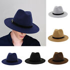 Men's & Women's Wide Brim Josette Fedora Felt Hat With A Band