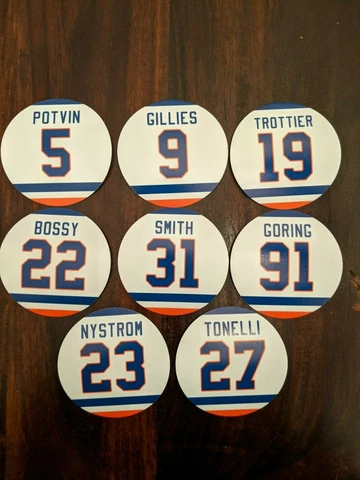 New York Islander Retired Jersey Magnets - Islanders Legends magnets - Bossy etc Cover