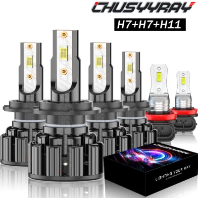 Kit de faros antiniebla de haz alto/bajo LED para Smart Forfour 2005-2007 6000K Foto 1 de 4