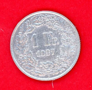 SWITZERLAND 1 FRANC 1937 B KM # 24 FINE. - Picture 1 of 2