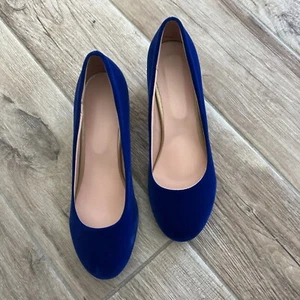 Pumps blau Gr.: 40 NEU Blockabsatz High Heels edel elegant - Bild 1 von 13