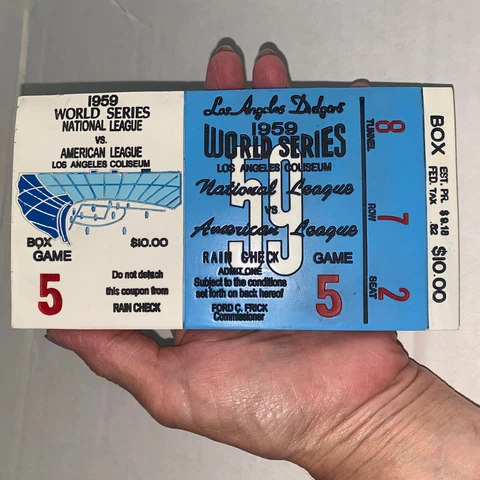 1959 World Series Los Angeles Dodgers Season Ticket Holder ONLY Paper Weight Cover