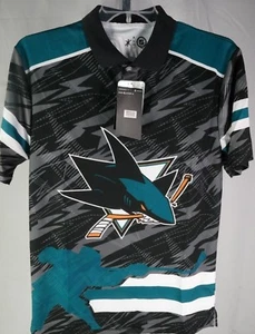 NHL San Jose Sharks Thematic Polo Shirt Medium TF - Picture 1 of 5