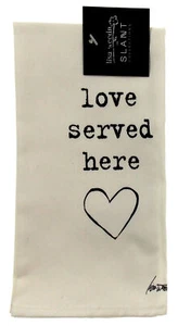 Juego de 8 servilletas Love Served Here colecciones inclinadas algodón 18x18 - Imagen 1 de 1