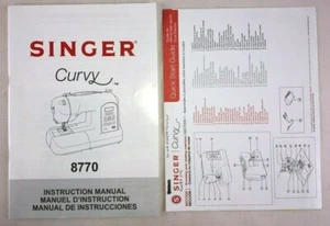 ORIGINAL Singer 8770 Curvy Sewing Machine Owners Manual & Quick Start Guide - Picture 1 of 1