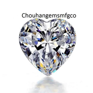Diamantes de moissanita blancos certificados D GRA VVS corte corazón, piedra preciosa corte brillante - Imagen 1 de 5