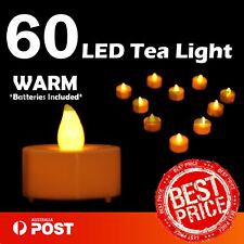 60x LED Tea Light Tealight Candle Flameless Wedding Decoration Battery Included