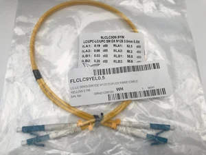0.5 M LC-LC Duplex 9/125 Singlemode Fiber Optic Patch Cable Cord Jumper Yellow - Picture 1 of 4
