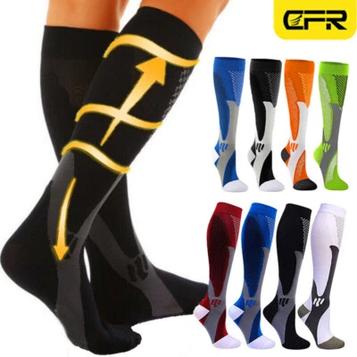 CFR Sport-Kompressionsstrümpfe Reisestrümpfe Stützstrümpfe Kniestrümpfe Damen Herren