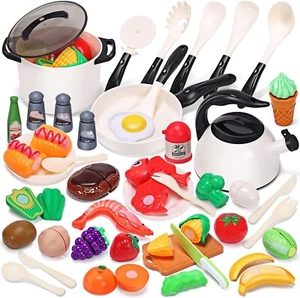 Play Kitchen Accessories Toy, Food Sets Pots, Pans Play , Gifts for Toddler Kids - Picture 1 of 8