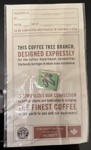 Starbucks 2005 Sealed Coffee Passport Partner Pin W/ Presentation Card - Picture 1 of 2