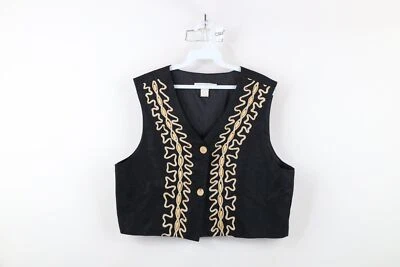 De Colección Años 90 Y2K Babydoll Streetwear Mujer Grande Recortado Cuentas Cuerda Chaleco Chaqueta Foto 1 de 4