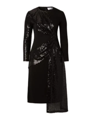 Vestido Prabal Gurung Shilu Twist-Front Manga Larga Lentejuelas Línea A talla 12 Foto 1 de 4