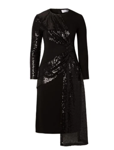 Vestido Prabal Gurung Shilu Twist-Front Manga Larga Lentejuelas Línea A talla 12 Foto 1 de 4