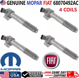 GENUINE MOPAR FIAT x4 Ignition Coils For 2012-2017 Fiat 500 1.4L I4, 68070492AC - Picture 1 of 4