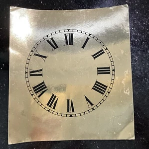 Vintage Clock Face Gold Fast Print Paper/Card Type As Found - Picture 1 of 6