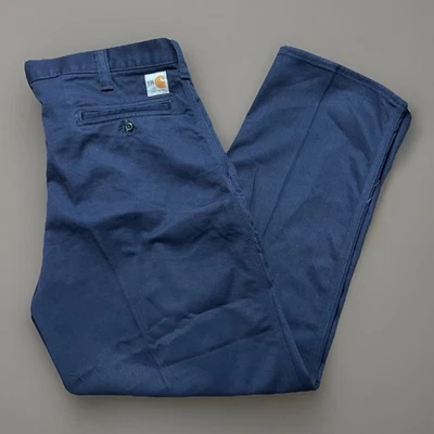 Carhartt FR NWT! Navy Blue Cotton Work Pant 36x30 CAT 2 ATPV 12.2 371-20 3 - Image 1 of 4
