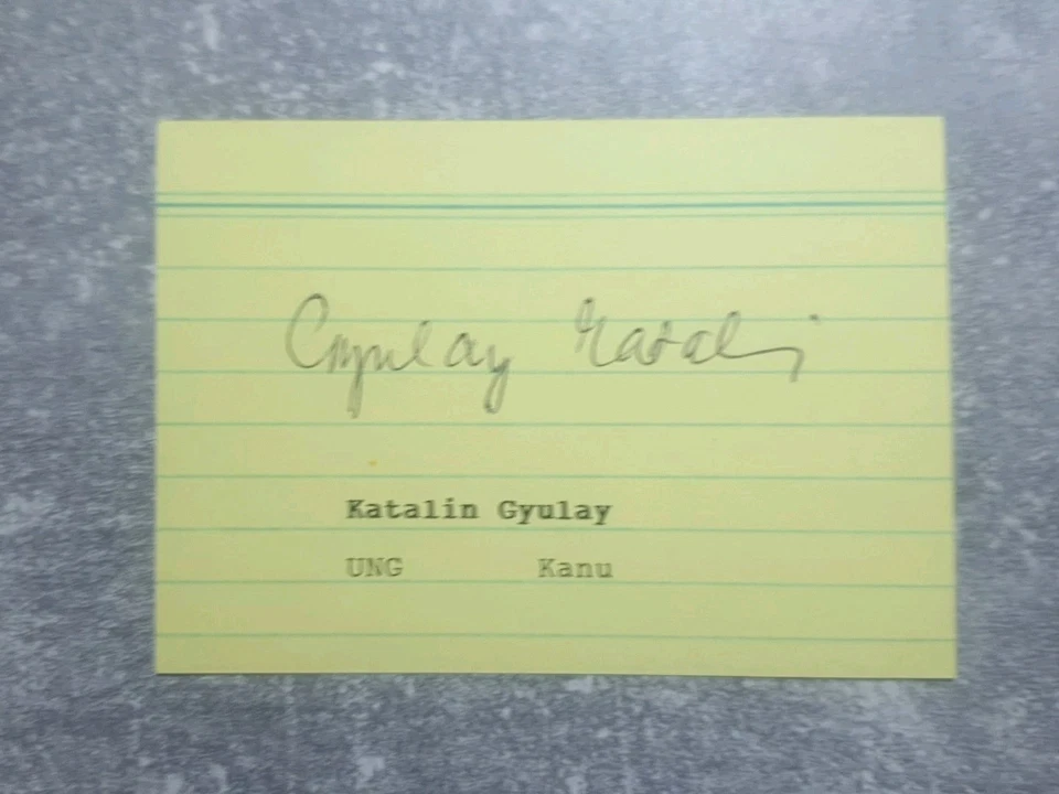 KK m.Orig.AG Katalin Gyulay UNG Kanu 3.WM 85 - K4 500m Rarität! - Bild 1 von 1