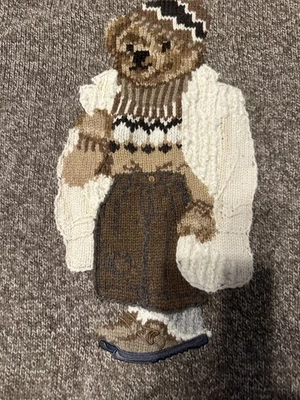 Ralph Lauren Mujer Polo Marrón Jaspeado OSO Tejido Sudadera con Capucha Suéter Algodón XL Foto 1 de 4