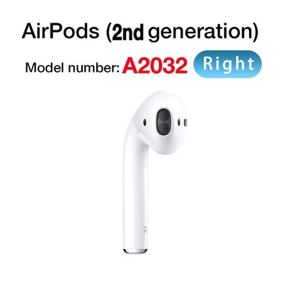 Apple AirPods 2nd Generation - Right Side AirPods Replacement A2032 - Fair - Image 1 of 4