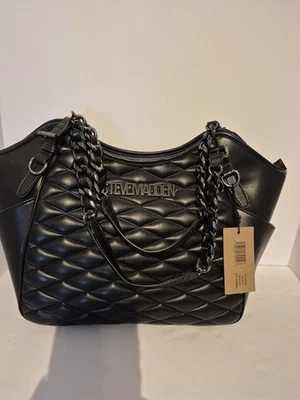 BOLSO DE VIAJE GRANDE ACOLCHADO STEVE MADDEN NEGRO BLINDSI NUEVO CON ETIQUETAS Foto 1 de 4