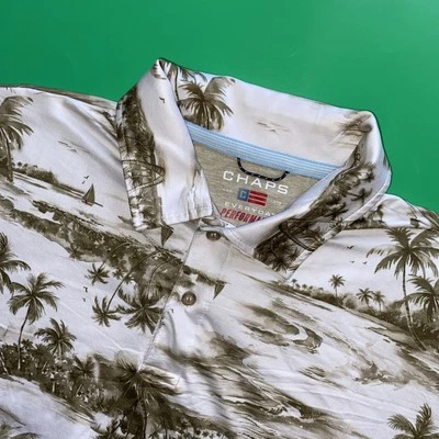 Chaps Everyday Performance Men’s Large Short Sleeve Hawaiian Polo Shirt - Image 1 of 4