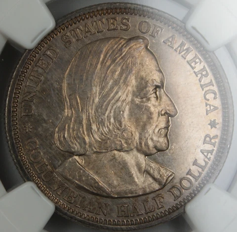 1893 Columbian Commemorative Half Dollar NGC UNC BU (PROOF) Cover